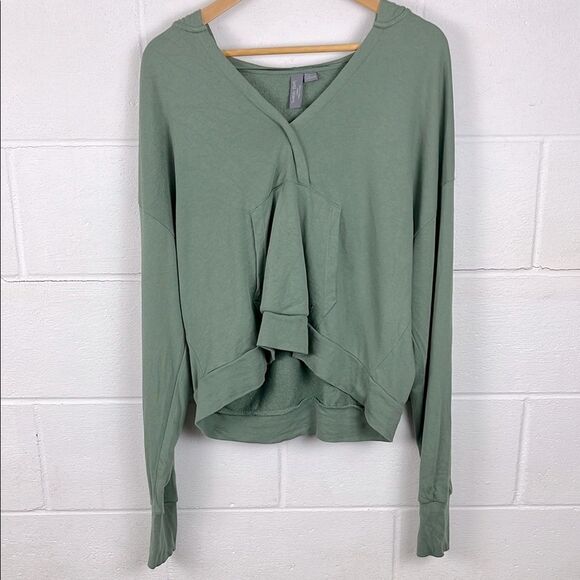 Sweaty Betty women’s after class relaxed fit salix green hooded sweatshirt SizeL - Picture 1 of 7